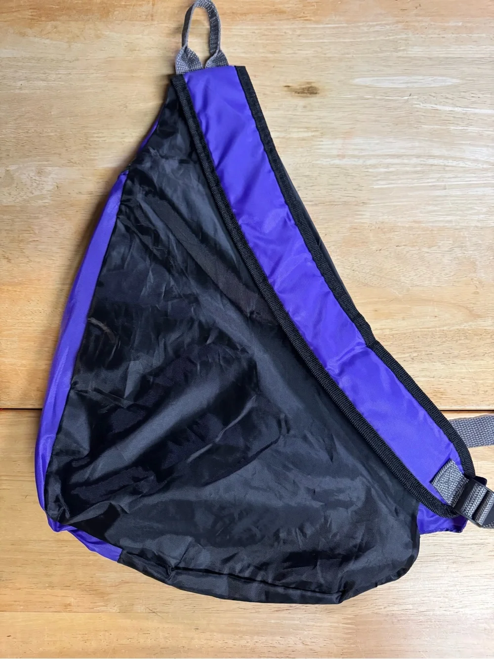 Purple and Black Sling Backpack for Men